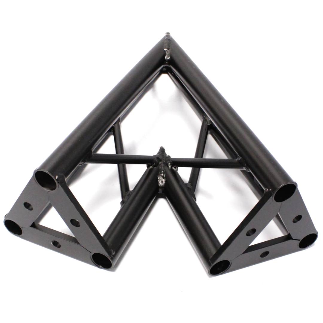 Triangular 150 milímetros truss de alumínio preto ângulo de 45 graus
