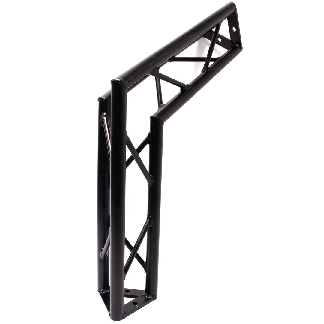 Triangular 150 milímetros truss de alumínio preto ângulo de 120 graus