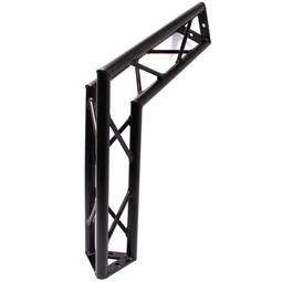 Trójkątna kratownica aluminiowa 150 mm z czarnego aluminium, kąt 120 stopni
