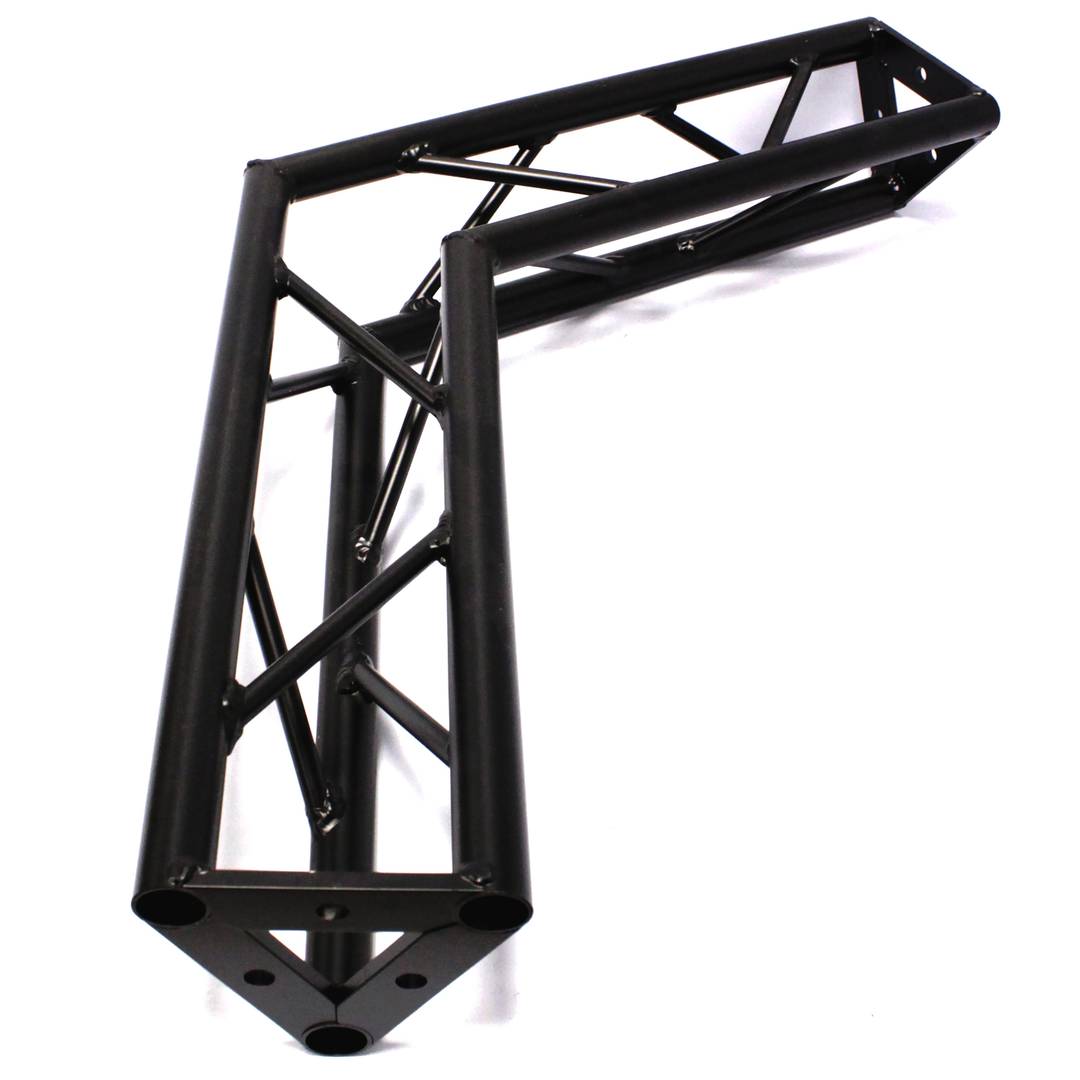 Triangular 150 milímetros truss de alumínio preto ângulo de 120 graus