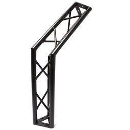 Trójkątna kratownica aluminiowa 150 mm z czarnego aluminium kąt 135 stopni