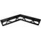 Triangular truss 150mm black aluminum 135-degree angle