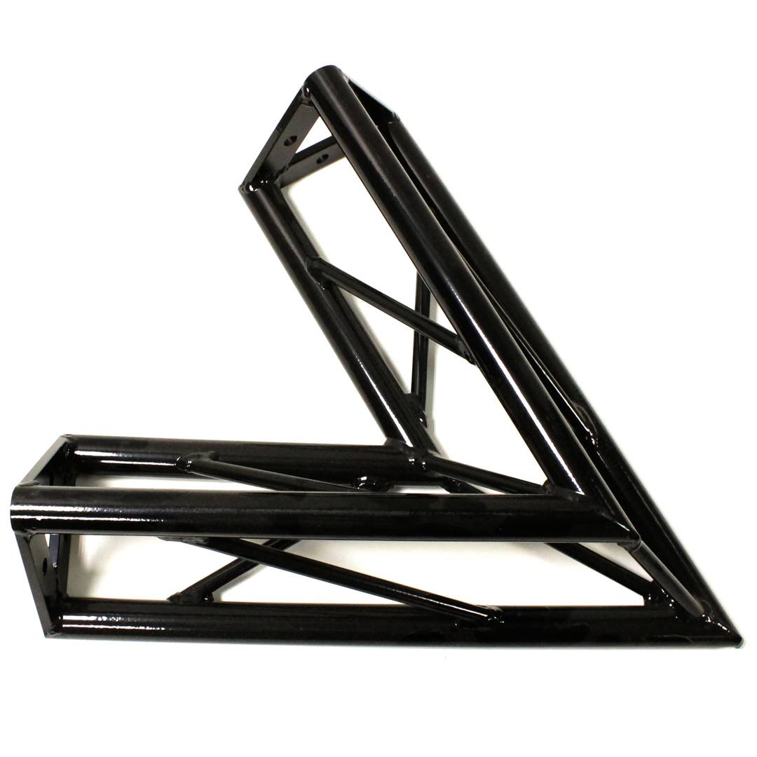 Trójkątna kratownica aluminiowa 150 mm z czarnego aluminium kąt 60 stopni