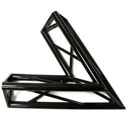 Trójkątna kratownica aluminiowa 150 mm z czarnego aluminium kąt 60 stopni