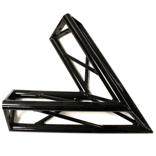 Trójkątna kratownica aluminiowa 150 mm z czarnego aluminium kąt 60 stopni