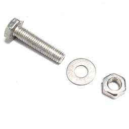 Dado e rondella 40mm argento M10