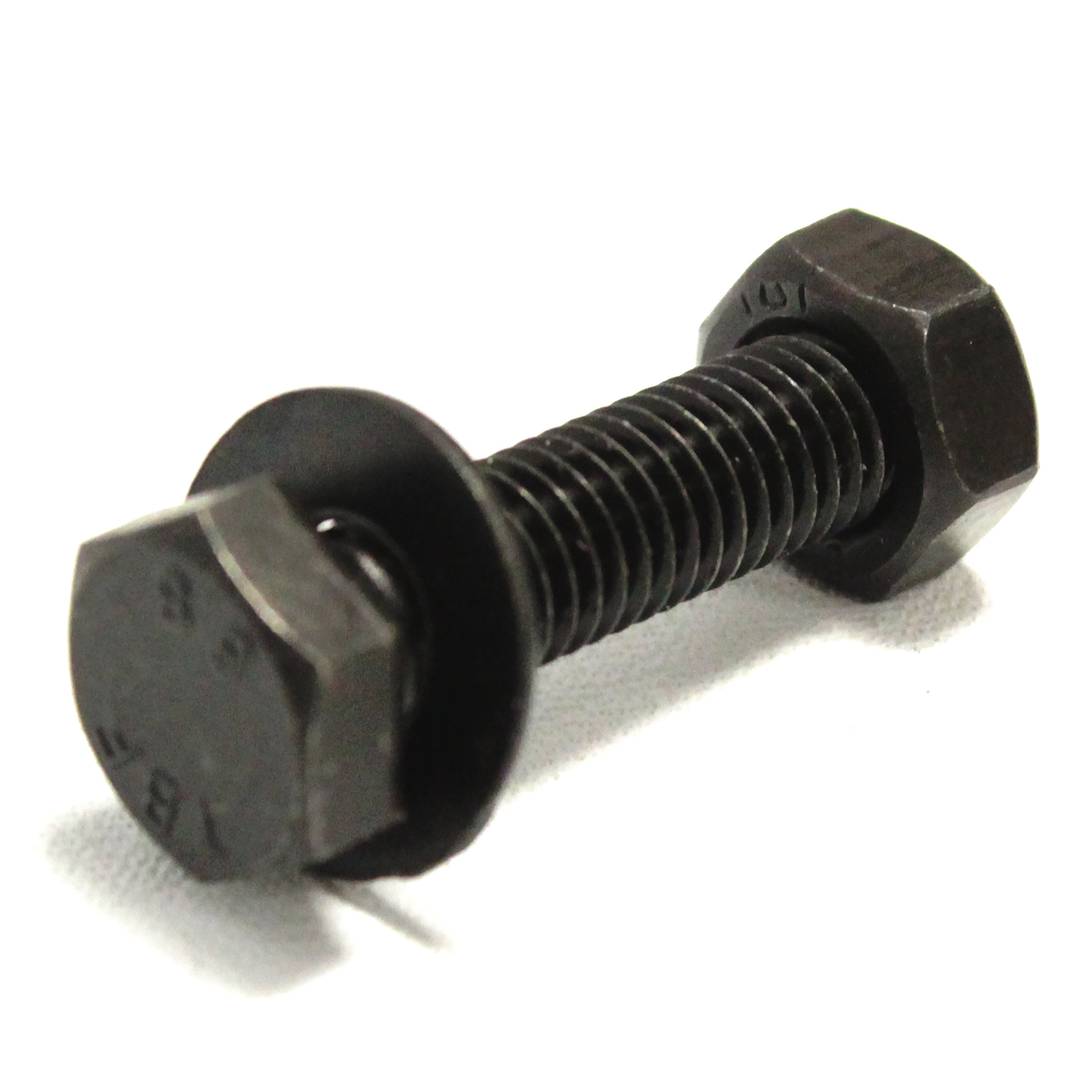 Schroefmoer en ring zwart M10 40mm