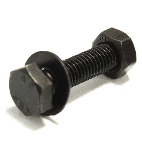 Schroefmoer en ring zwart M10 40mm
