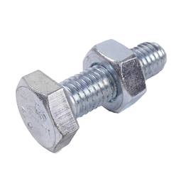 Schraube und Mutter M10 40mm Silber