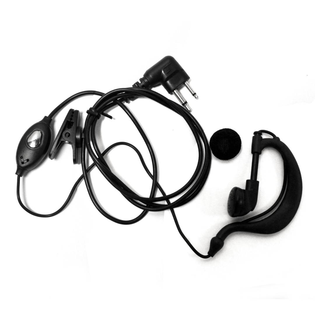 Headset with microphone for 2 connectors radio transceiver