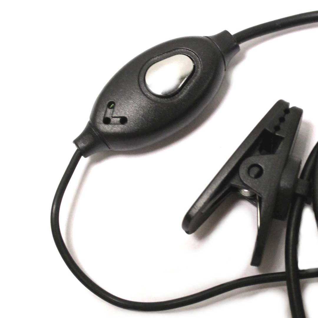 Headset with microphone for 2 connectors radio transceiver