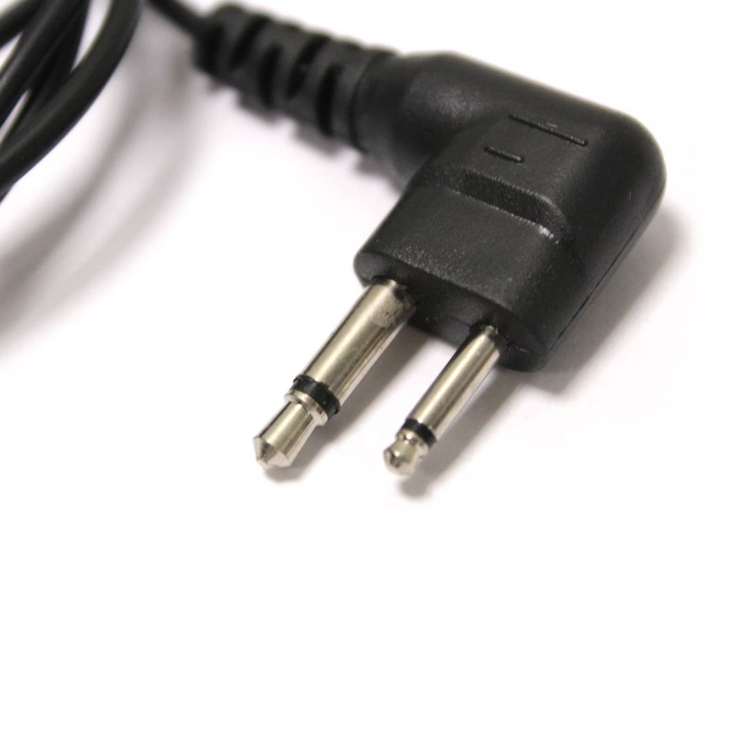 Headset with microphone for 2 connectors radio transceiver