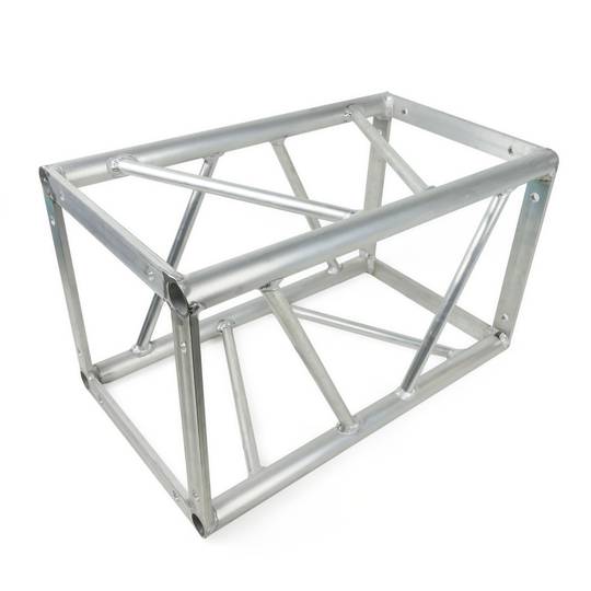 Quadratische Traversenstruktur aus silbernem Aluminium mit einem Rohr von 300 mm