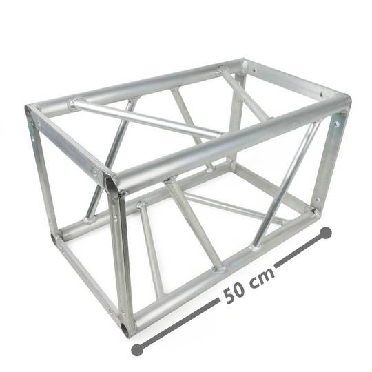 Quadratische Traversenstruktur aus silbernem Aluminium mit einem Rohr von 300 mm