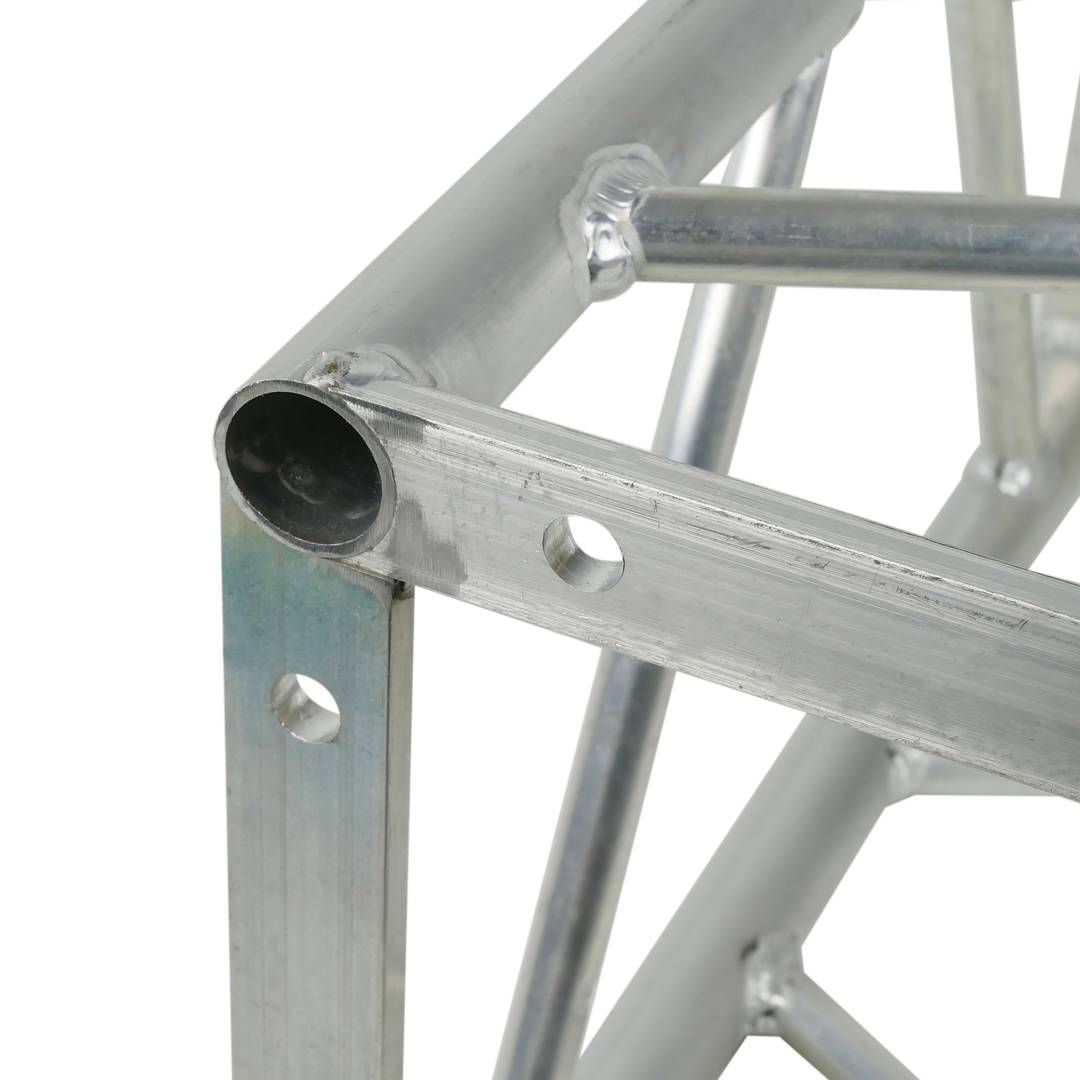 Quadratische Traversenstruktur aus silbernem Aluminium mit einem Rohr von 300 mm