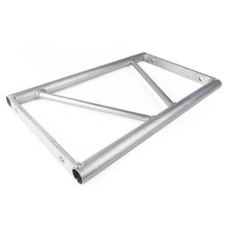 Platte truss-structuur in zilver aluminium met parallelle buis 300 mm rechte sectie 50 cm