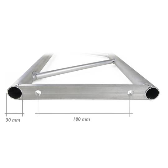 Silver aluminum flat truss structure with parallel tube 300mm straight section 100cm