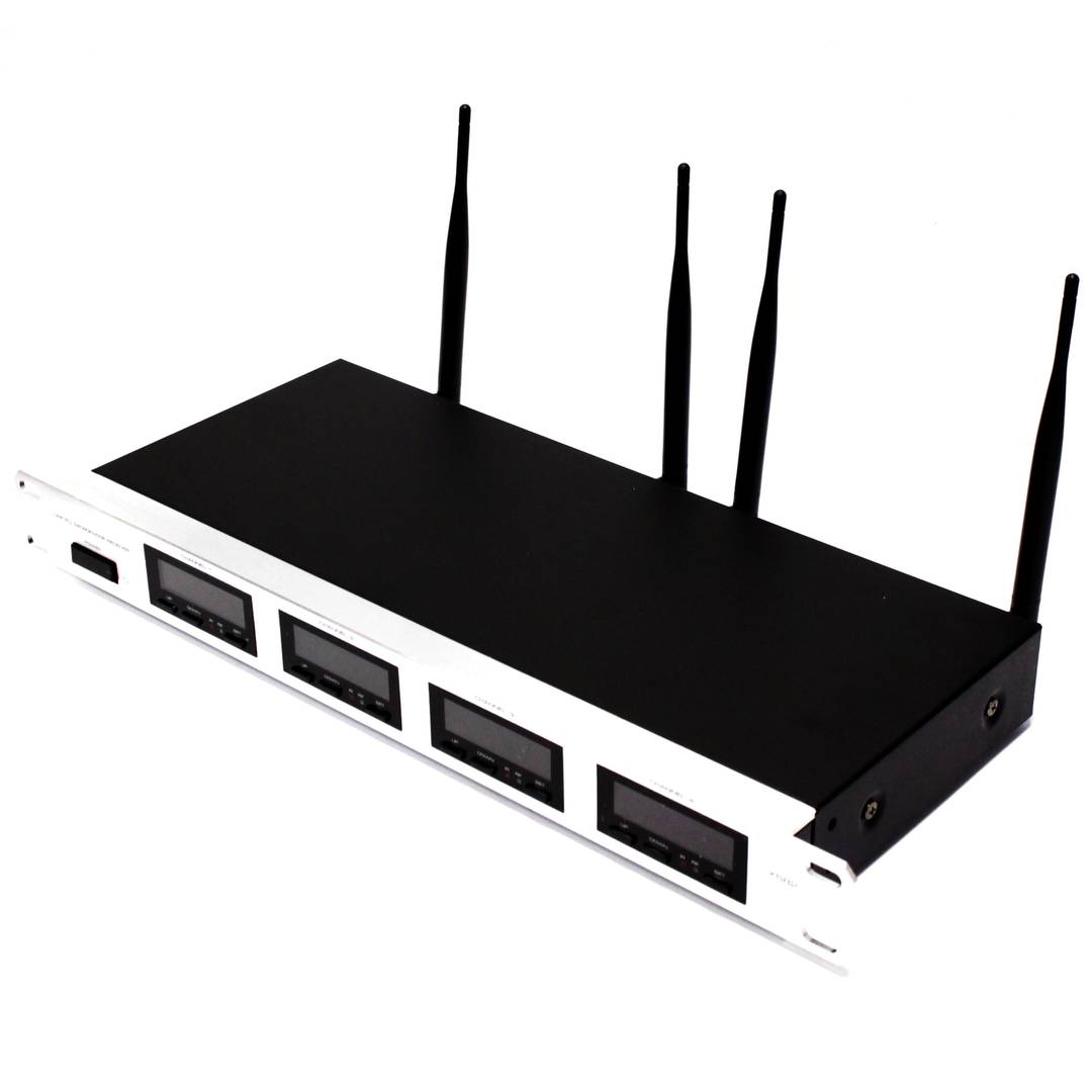 Wireless Microphones UHF 600-920MHz programmable receiver rack for groups G1 G2 G3 G4