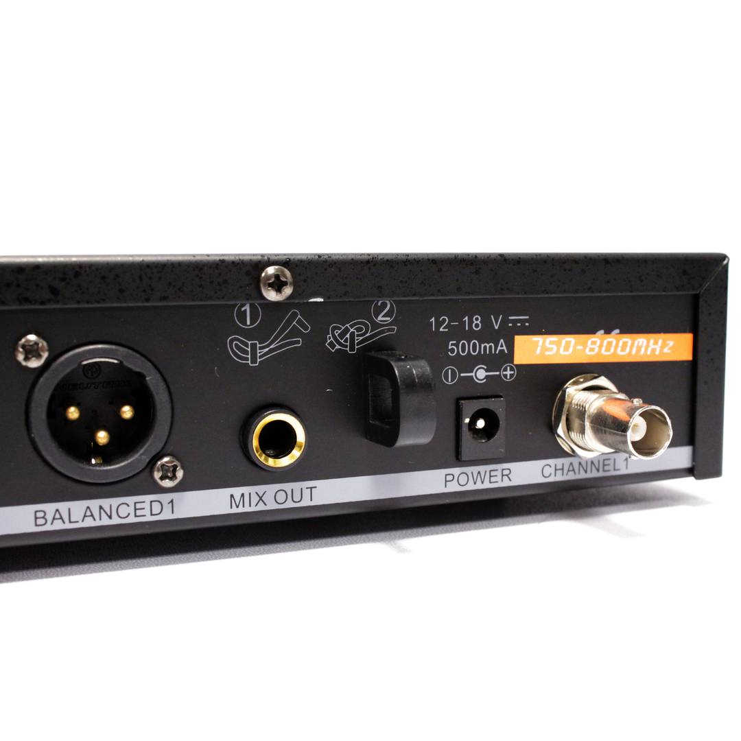 Wireless Microphones UHF 600-920MHz programmable receiver rack for groups G1 G2 G3 G4