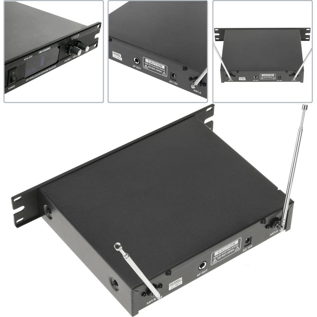 Micròfons sense fil de mà 2 unitats compatible rack 10