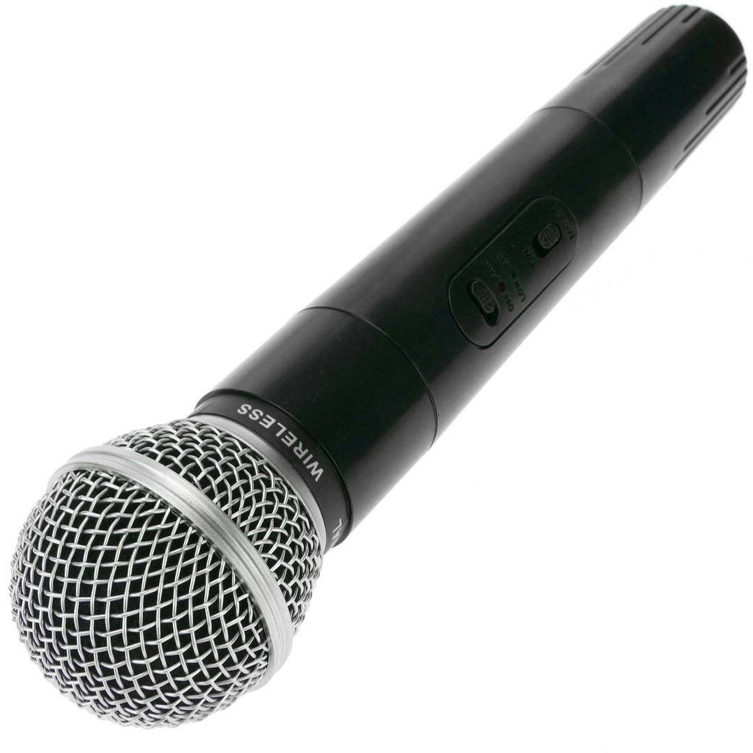 Hochzeit Verstärker Depusheng R2 Drahtloses Mikrofon mit Echo Höhen für Karaoke-Maschine tragbares UHF-Dual-Handheld-Karaoke-dynamisches Mikrofonsystem Bässen und Bluetooth Party-Gesang 