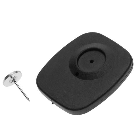 Tag antifurto compatibile EAS RF 8,2 MHz 47 x 42 mm nero con pin 25 unità