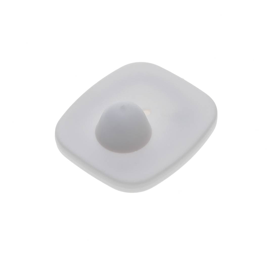 Tag antifurto compatibile EAS RF 8,2 MHz 47 x 42 mm bianco con perno