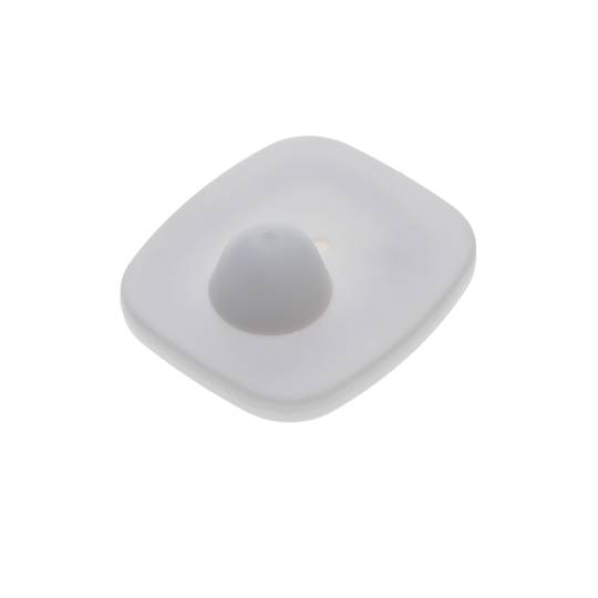 Tag antifurto compatibile EAS RF 8,2 MHz 47 x 42 mm bianco con perno