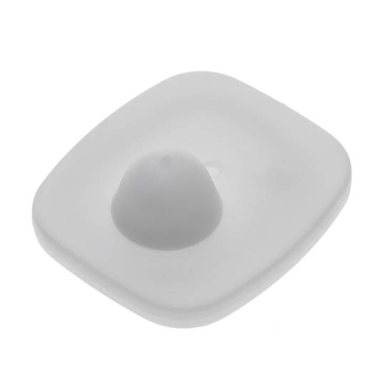 Etiqueta antirobatori compatible EAS RF 8.2 MHz 47 x 42 mm blanca amb pin 100 unitats