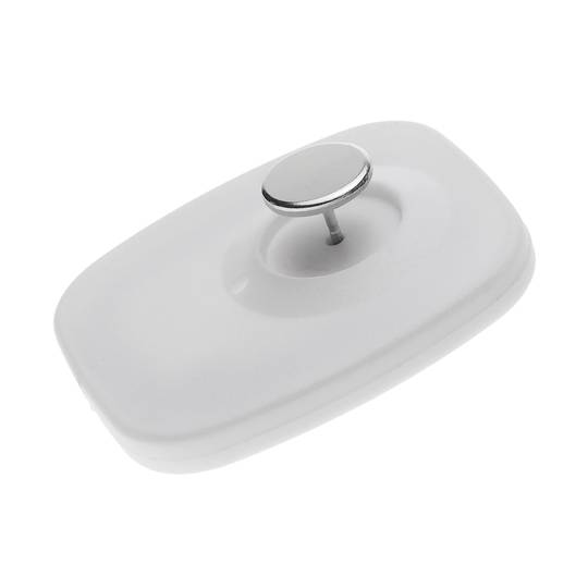 Etiqueta antirobatori compatible EAS RF 8.2 MHz 47 x 42 mm blanca amb pin 100 unitats