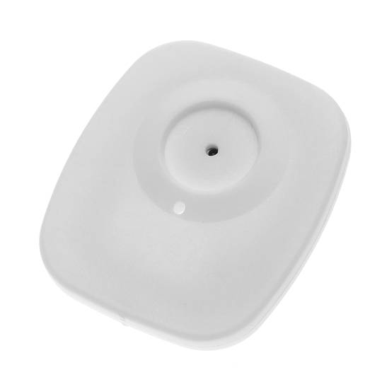 Etiqueta antirobatori compatible EAS RF 8.2 MHz 47 x 42 mm blanca amb pin 100 unitats