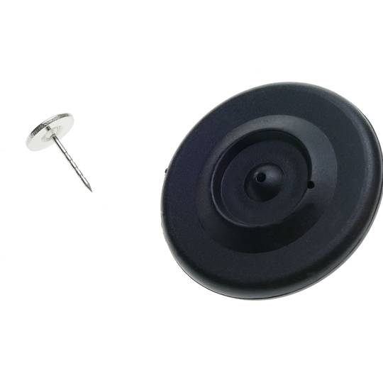 Étiquette antivol compatible EAS RF 8,2 MHz 48 mm noir avec broche 100 unités