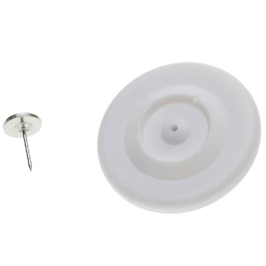 Étiquette antivol compatible EAS RF 8,2 MHz 48 mm blanc avec broche