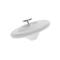 Étiquette antivol compatible EAS RF 8,2 MHz 48 mm blanc avec broche