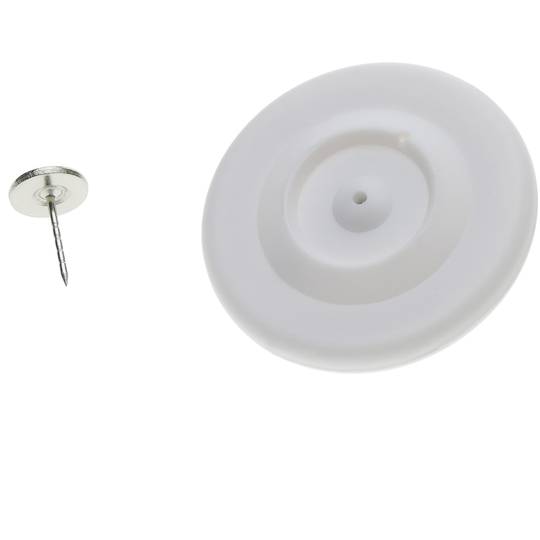 Antidiefstal-tag compatibel EAS RF 8,2 MHz 48 mm wit met pin 25 eenheden