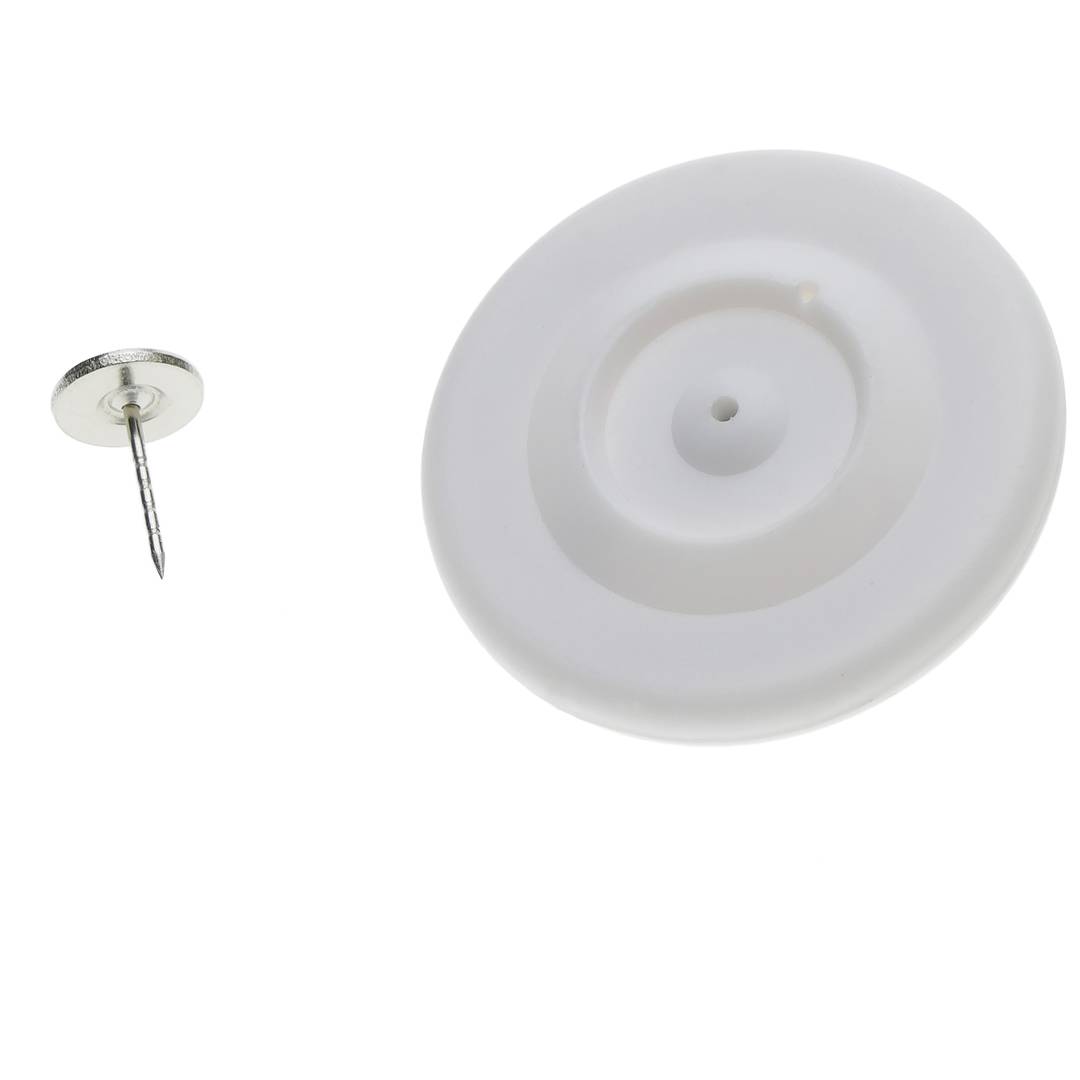 Anti-theft tag compatible EAS RF 8.2 MHz 48 mm white with pin 100 units ...