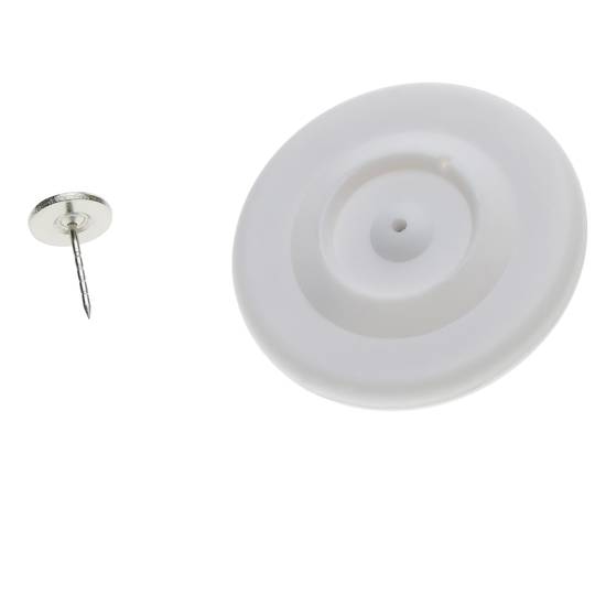 Compatível com etiqueta anti-roubo EAS RF 8.2 MHz 48 mm branco com pino 100 unidades