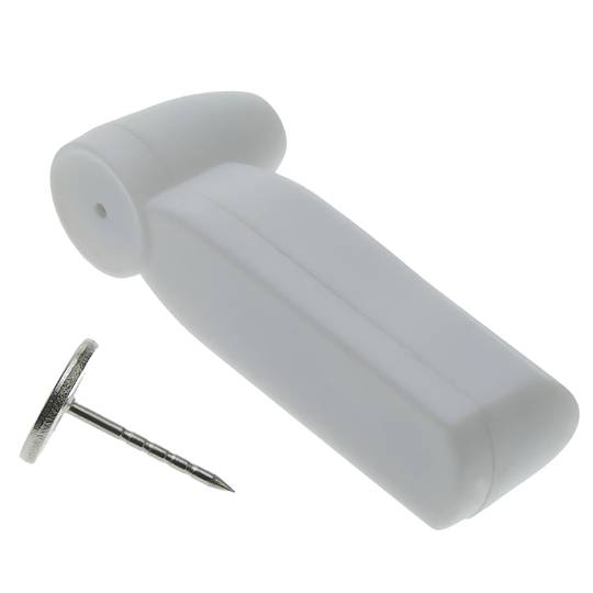 Anti-Diebstahl-Label kompatibel EAS RF 8.2MHz 51x19mm Weiß mit Stift 100 Stück