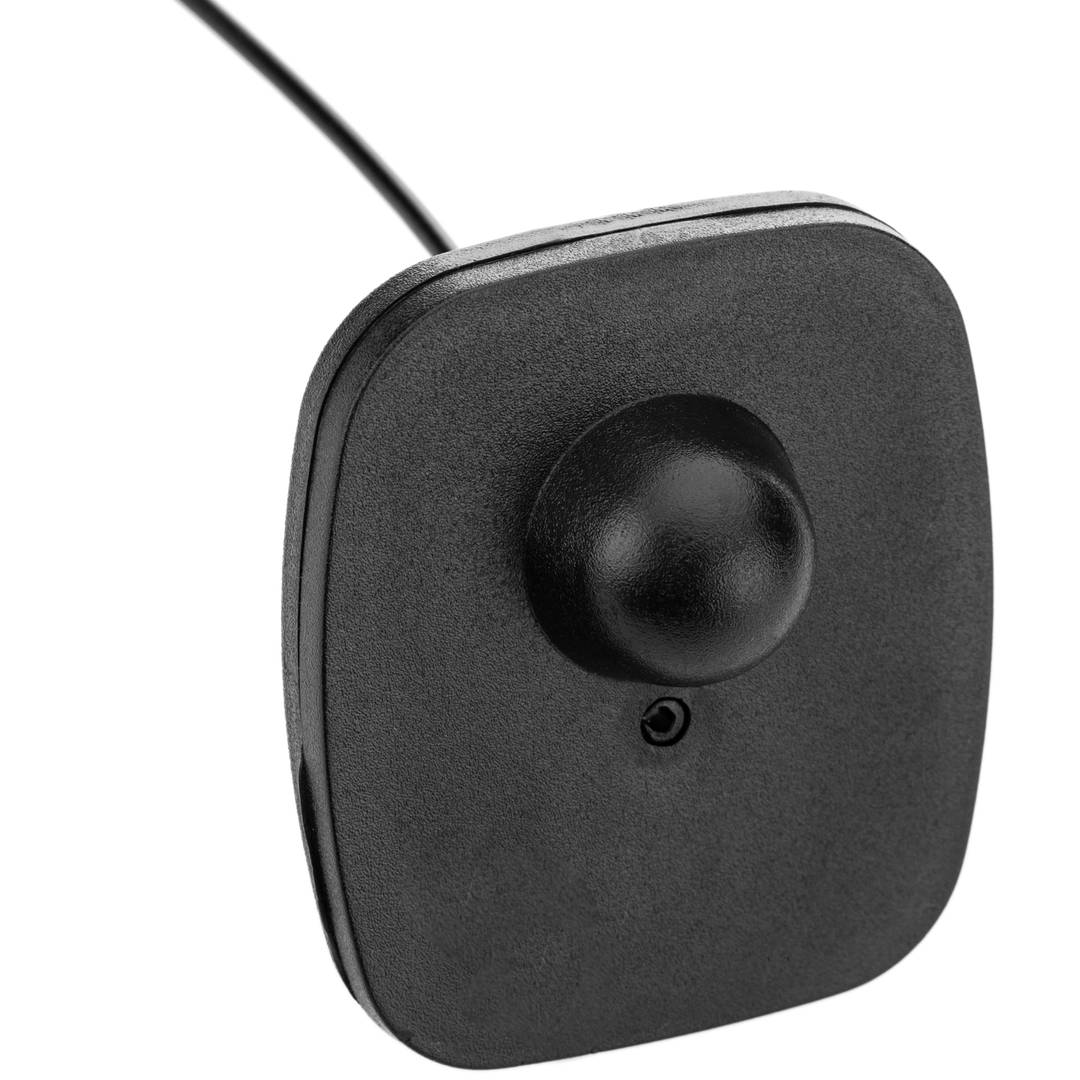 Etiqueta antihurto compatible EAS RF 8.2MHz 48x42mm negra antirrobo cable acero