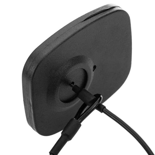 Etiqueta antihurto compatible EAS RF 8.2MHz 48x42mm negra antirrobo cable acero