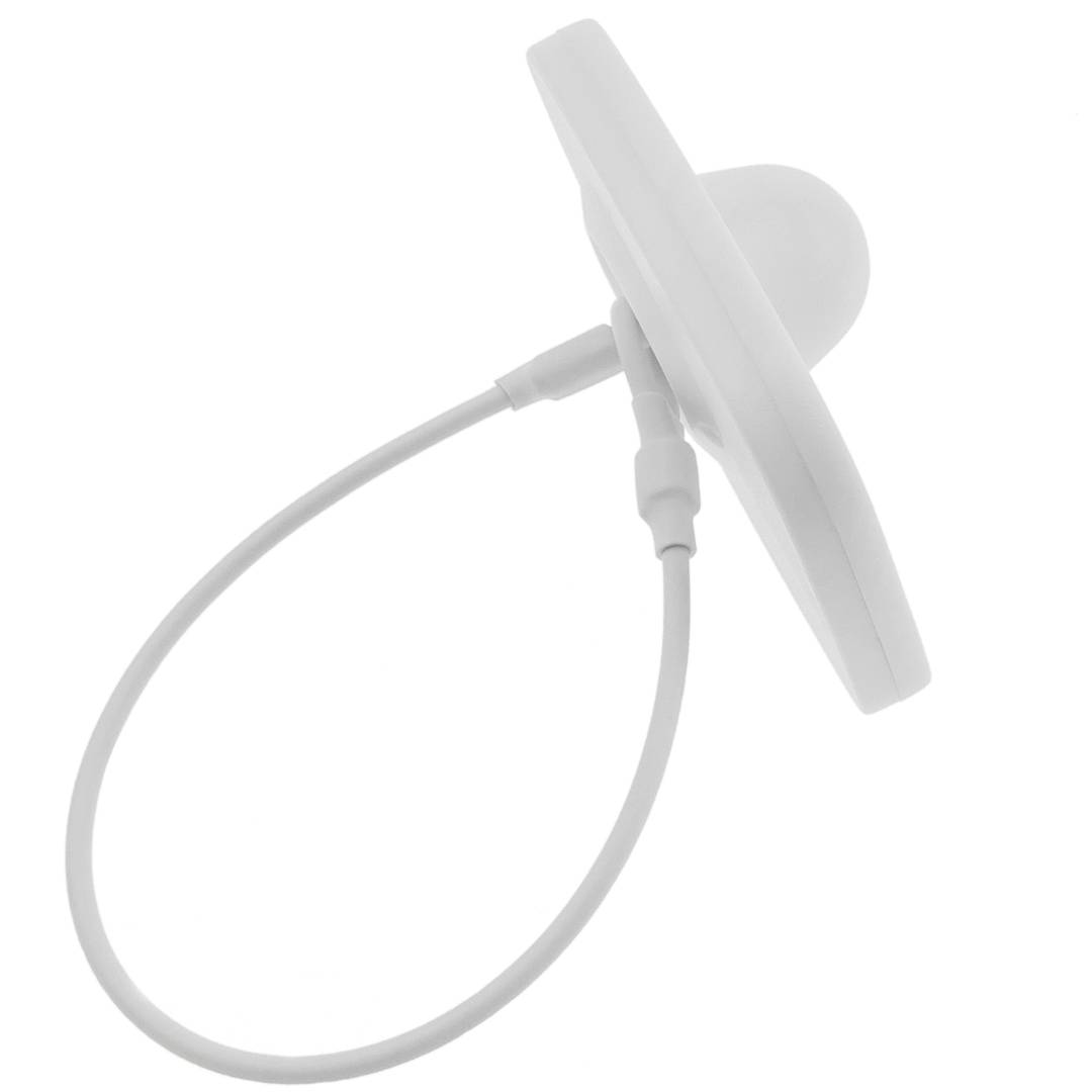 Etichetta antifurto compatibile EAS RF 8,2 MHz 48x42mm bianco con cavo d'acciaio 100 unità