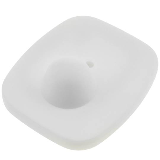 Etiqueta anti-roubo compatível RF EAS 48x42mm 8.2 MHz branco com cabo de aço 100 unidades