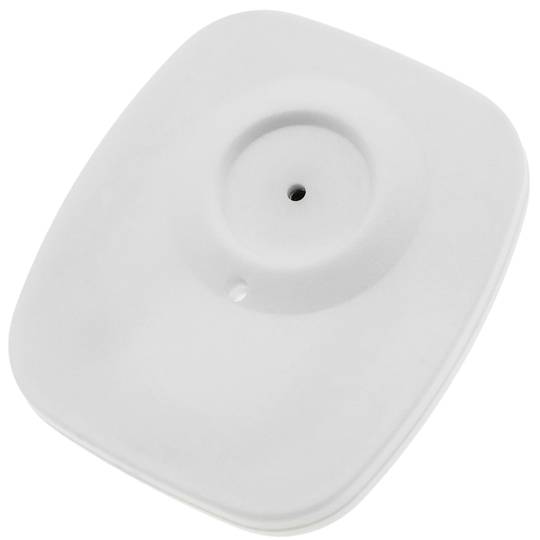 Etiqueta anti-roubo compatível RF EAS 48x42mm 8.2 MHz branco com cabo de aço 100 unidades