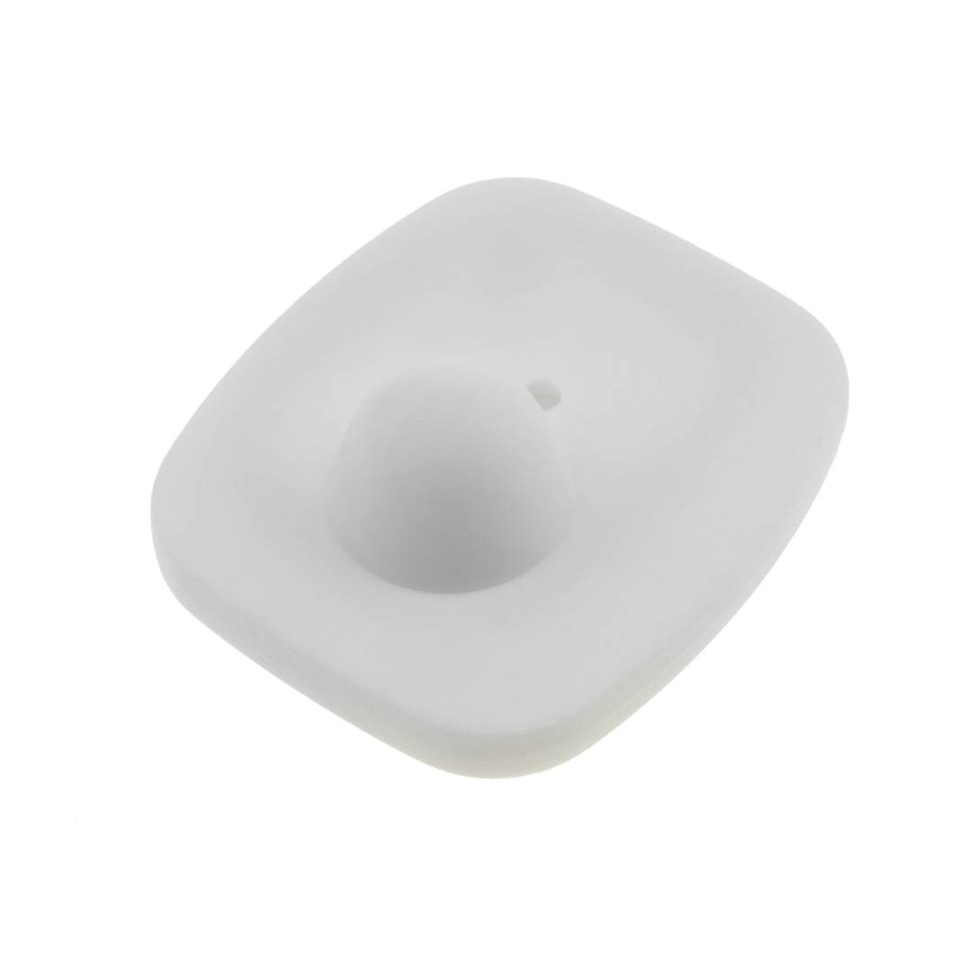 Etichetta antifurto compatibile EAS RF 8,2 MHz 48x42mm bianco con cavo d'acciaio 100 unità