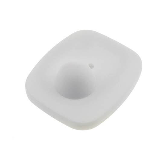 Etiqueta anti-roubo compatível RF EAS 48x42mm 8.2 MHz branco com cabo de aço 100 unidades
