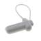 Etichetta antifurto compatibile EAS RF 8.2 MHz 50 x 13 mm bianco con cavo d'acciaio