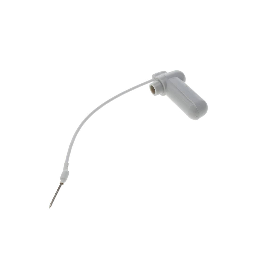 Etichetta antifurto compatibile EAS RF 8.2 MHz 50 x 13 mm bianco con cavo d'acciaio