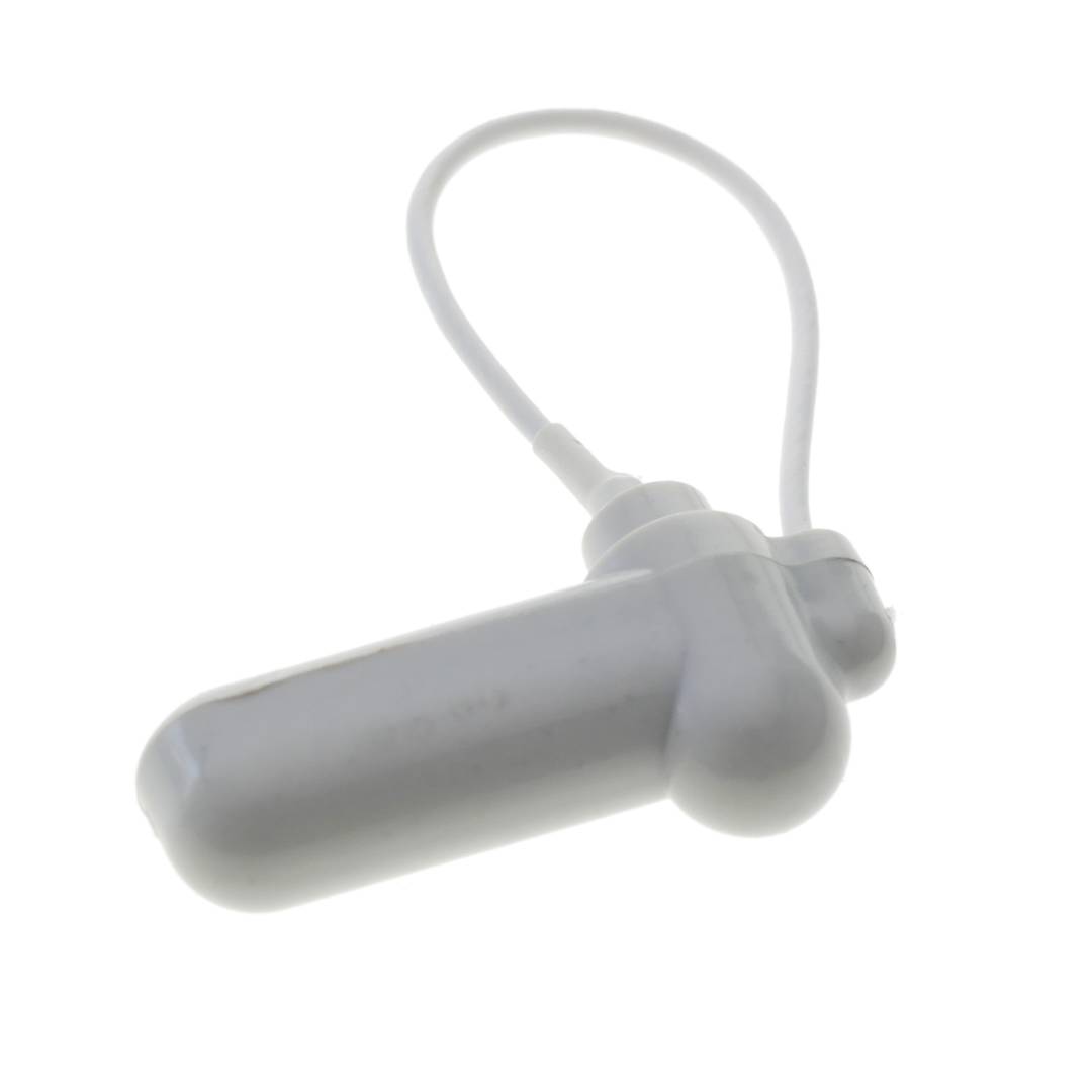 Anti-Diebstahl-Label kompatibel EAS RF 8.2MHz 45x19mm Weiß mit Stahlkabel 100 Stück