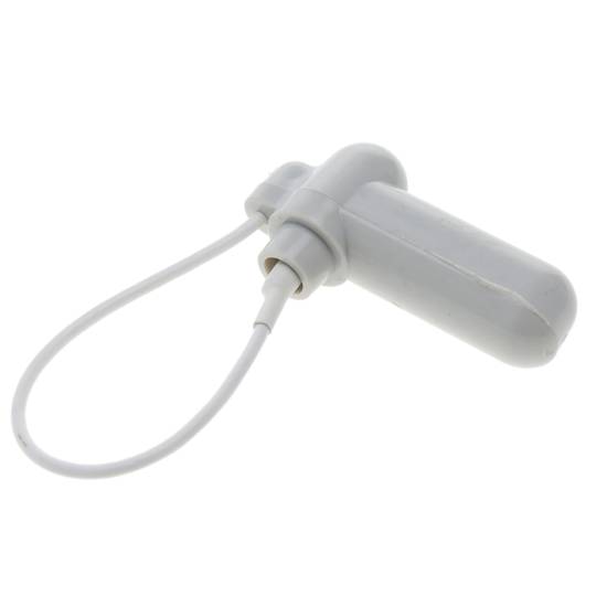 Anti-Diebstahl-Label kompatibel EAS RF 8.2MHz 50 x 13 mm Weiß mit Stahlkabel 100 Stück