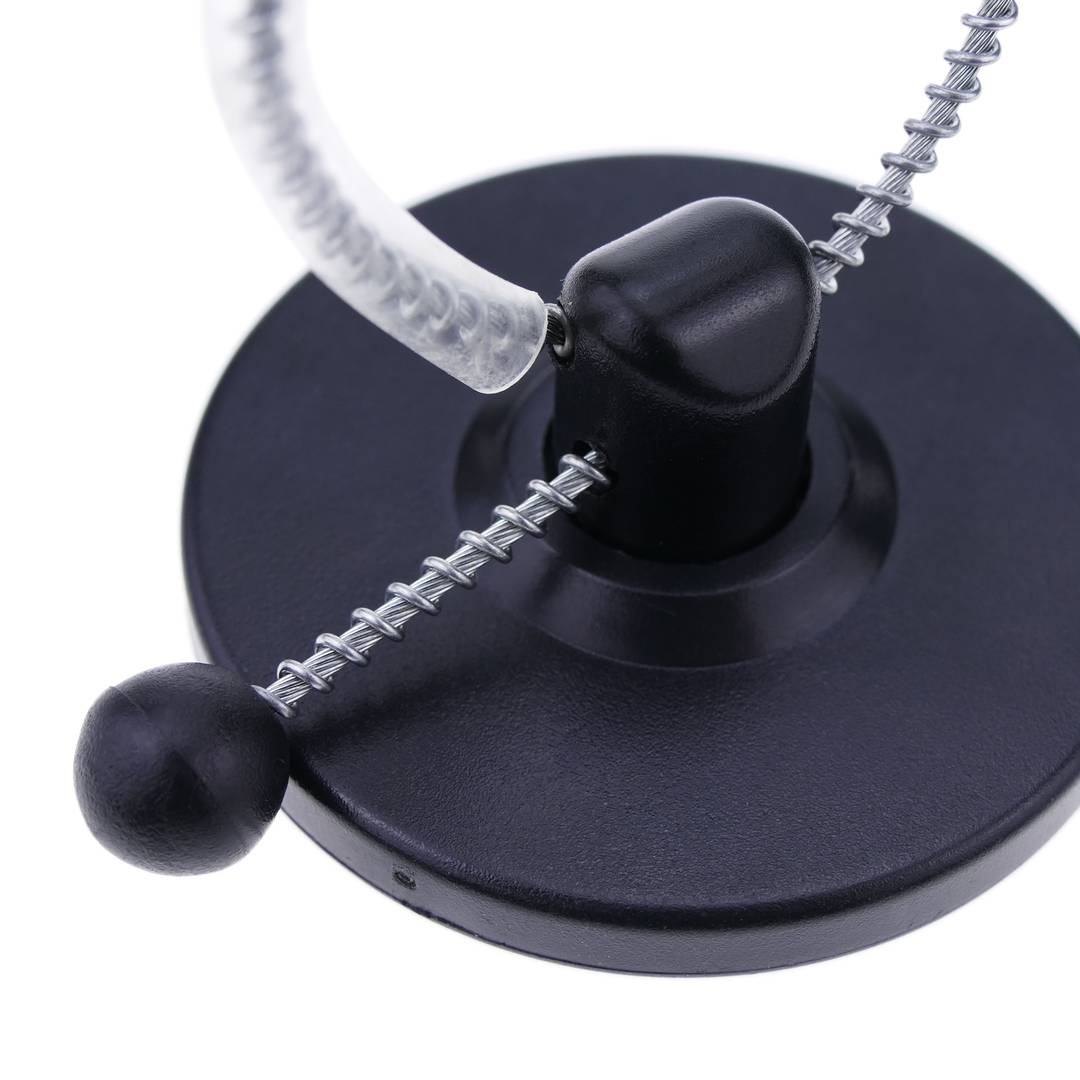 Preto RF EAS tag anti-roubo suporta 8.2 MHz 55 milímetros fecho de cabo de aço